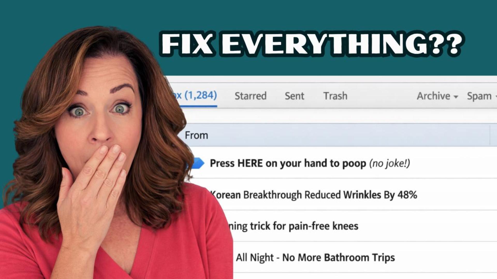 Cure-all health emails in my inbox